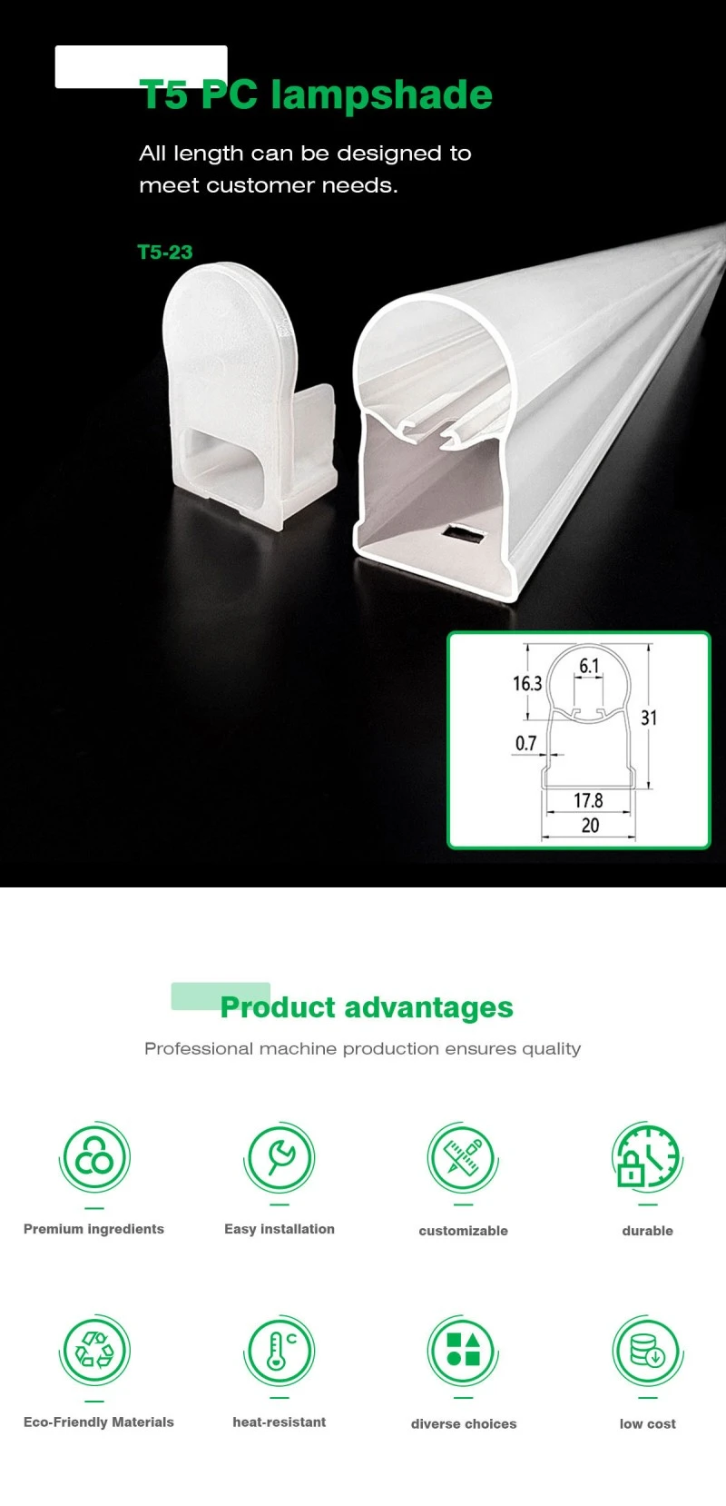 T5 Tube Housing Kit T5 Tube Housing Kit
